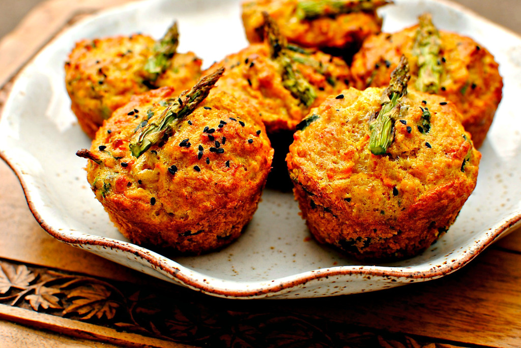 Spring veg breakfast muffins