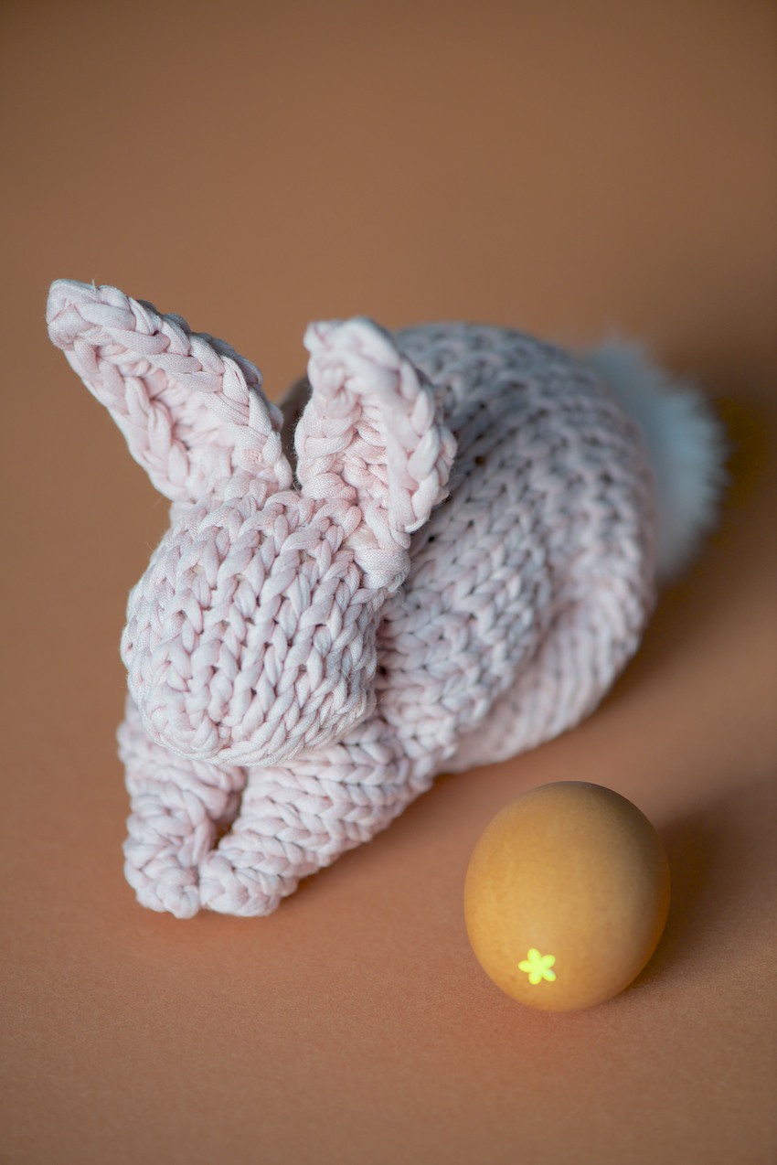 Square knit bunny