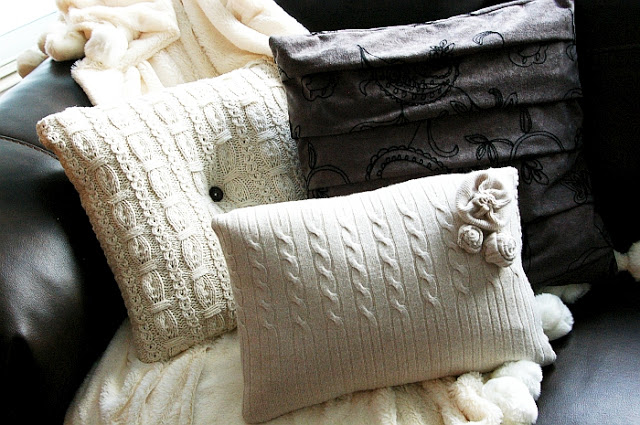 Sweater pillows