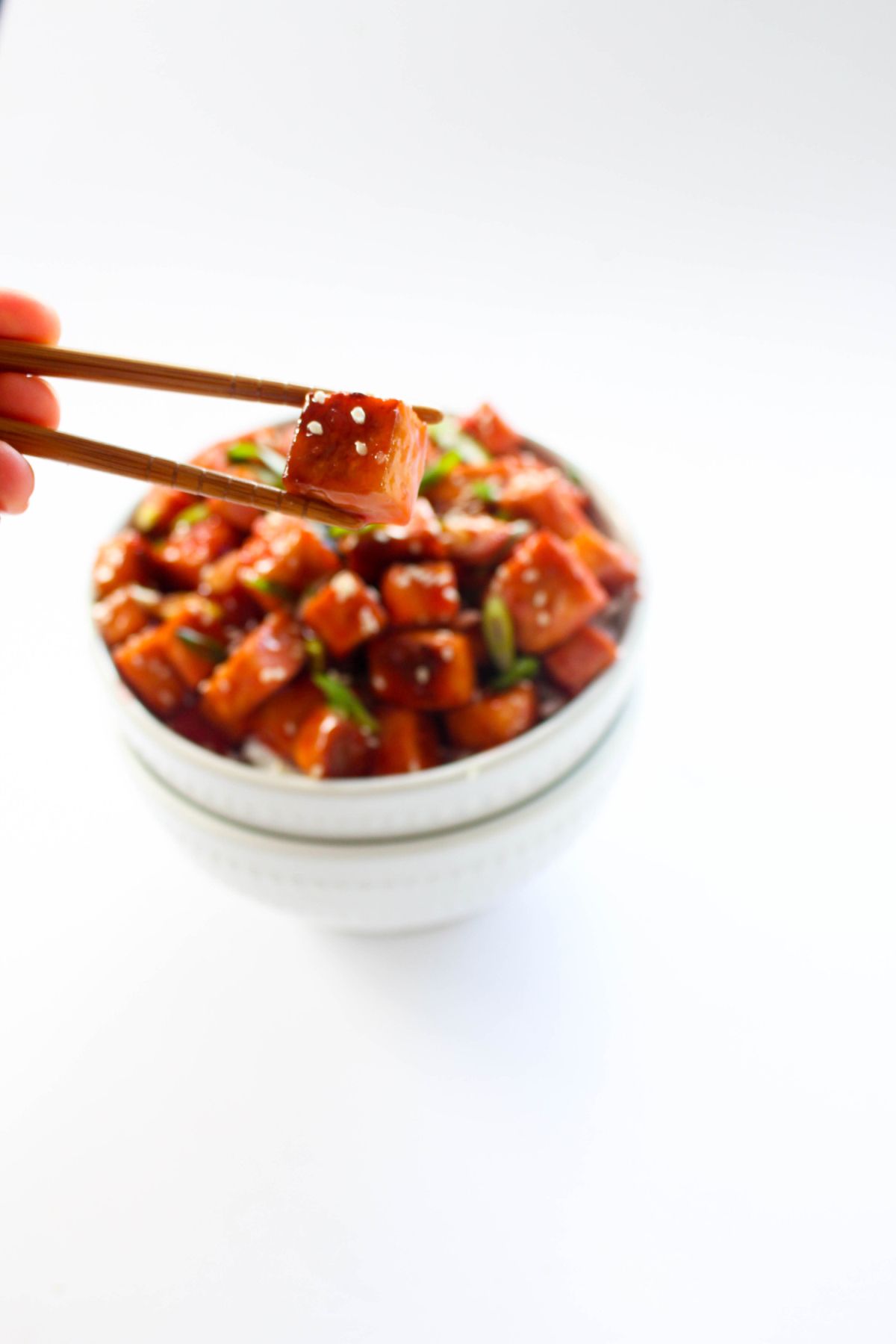 Tofu Rice Bowls with Sweet and Sour Blood Orange Sauce Easy recipe