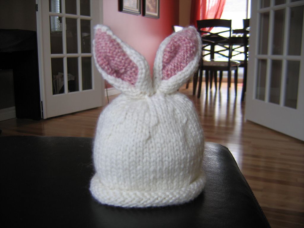 Beanie with bunny ears crochet