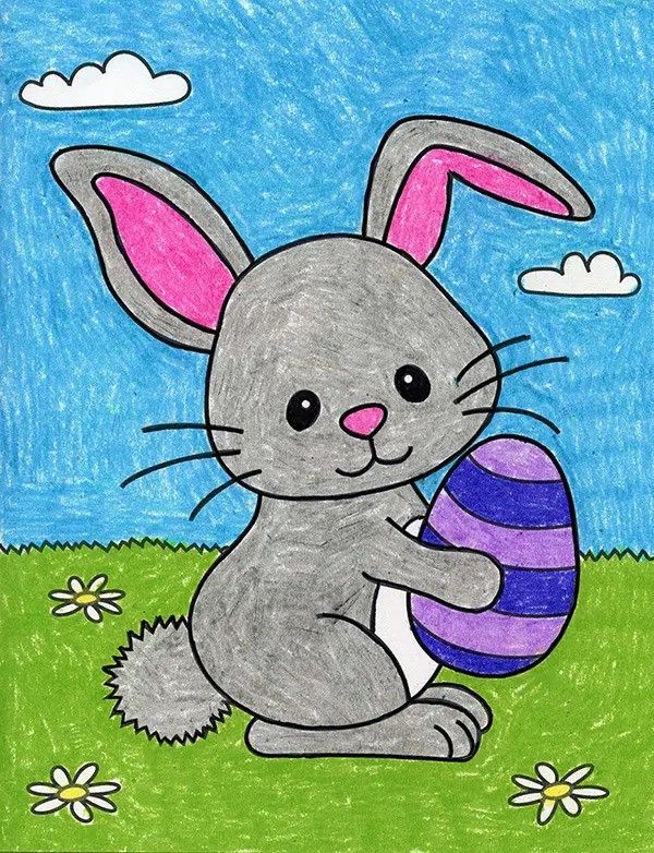 Colorful Bunny - Toddlers Easter Crafts