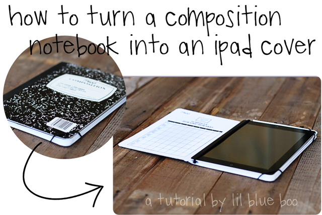 Composition book tablet cover