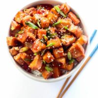 Cropped tofu rice bowls with sweet and sour blood orange sauce jpg