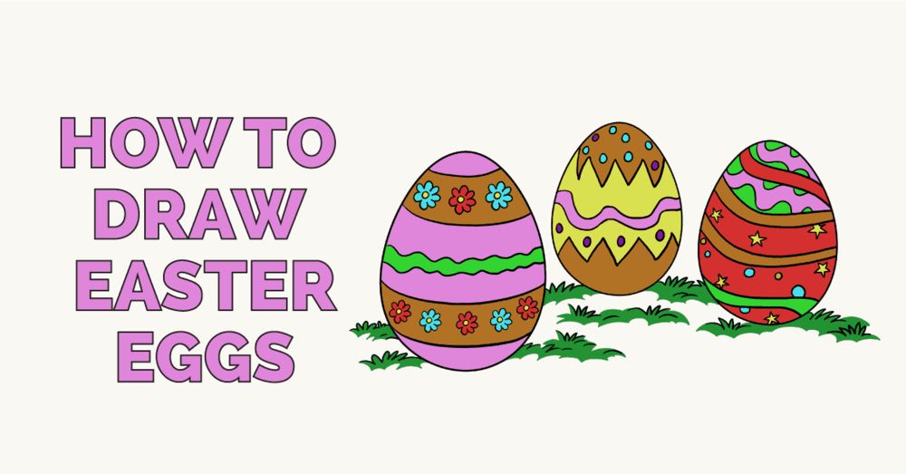 Cute Easter Egg Drawing Ideas with Patterns