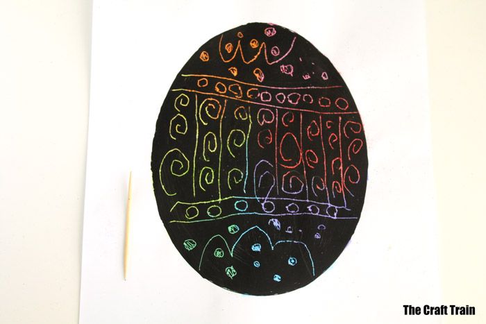 Scratch Art - Easter Crafts with Eggs