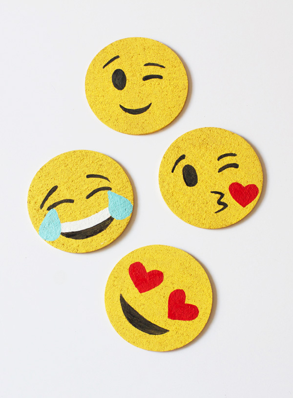 Emoji coasters