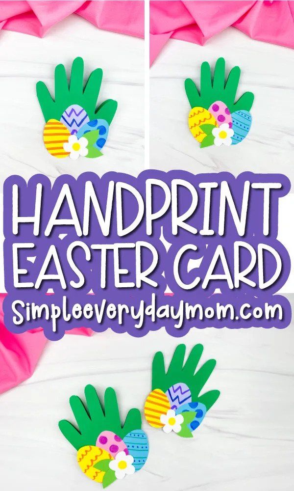 Handprint easter cards