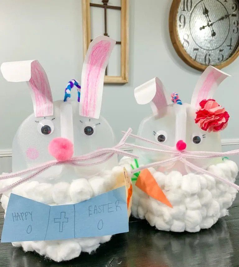 Milk Jugs - Easter Bunny Basket Ideas