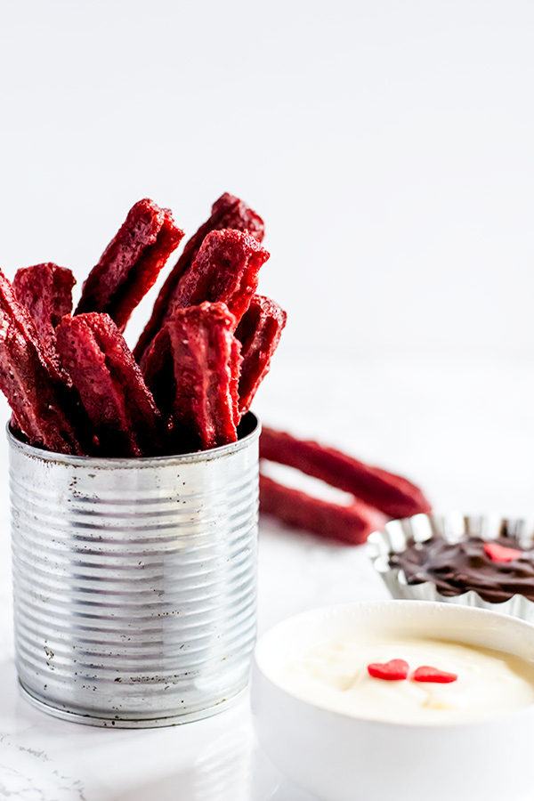 Red velvet churros recipe cream cheese dip