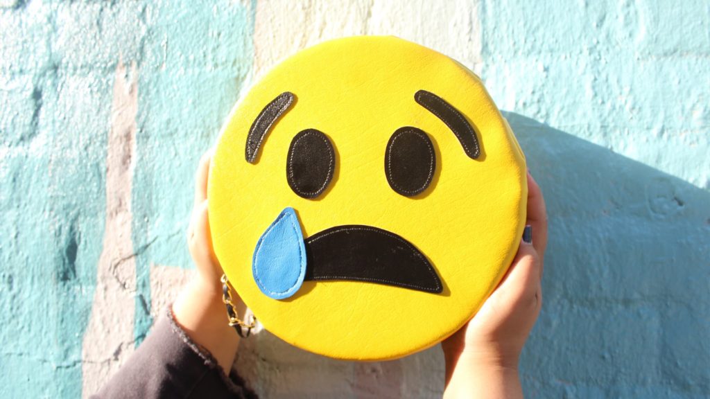 Vinyl emoji purse