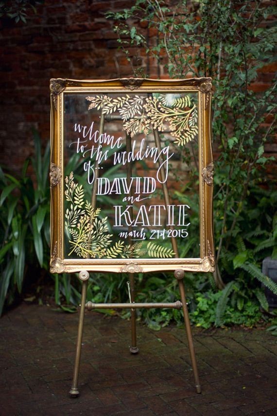 25 glass frame welcome sign