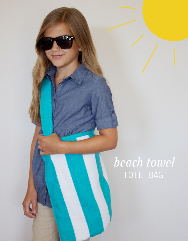 Beach towel tote bag