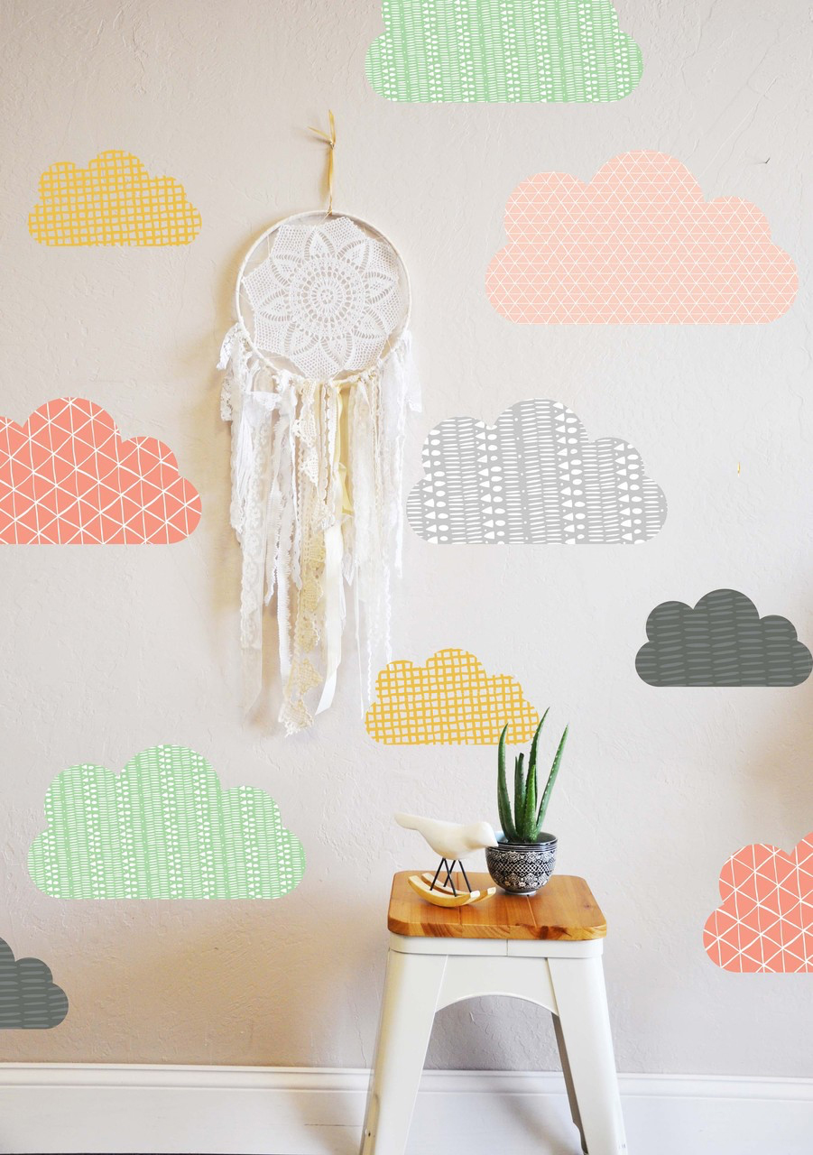 Cloud wall decals