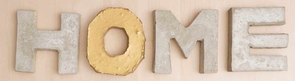 Diy concrete letters - Spring Welcome Sign