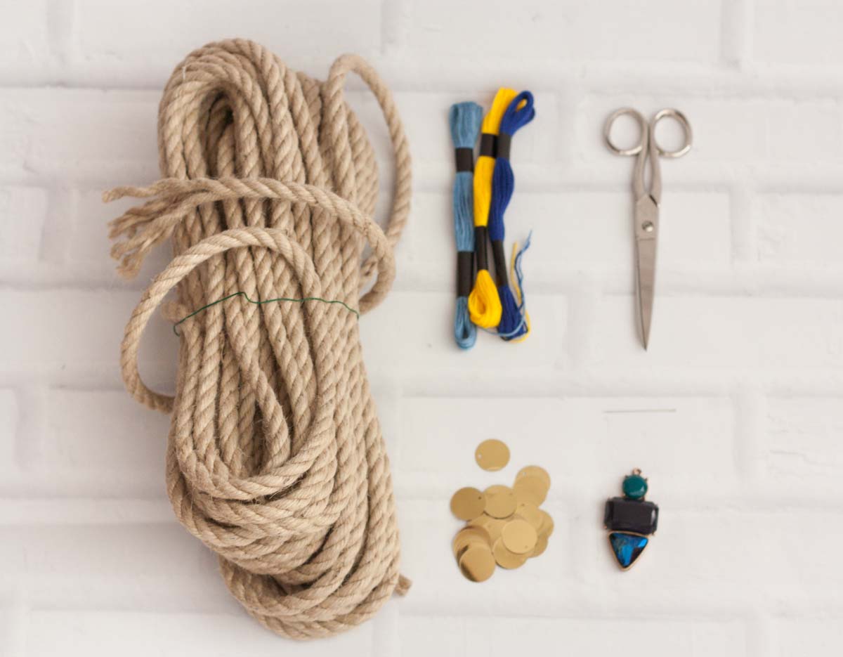 Diy rope statement necklace supplies