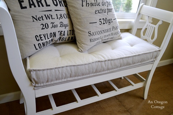 Diy tufted french mattress cushion on reclaimed bench an oregon cottage