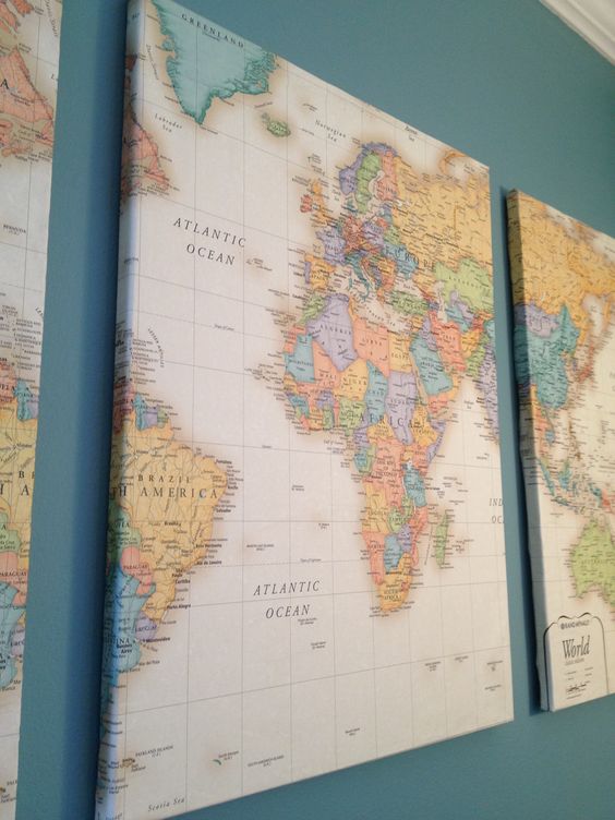 Diy canvas art map