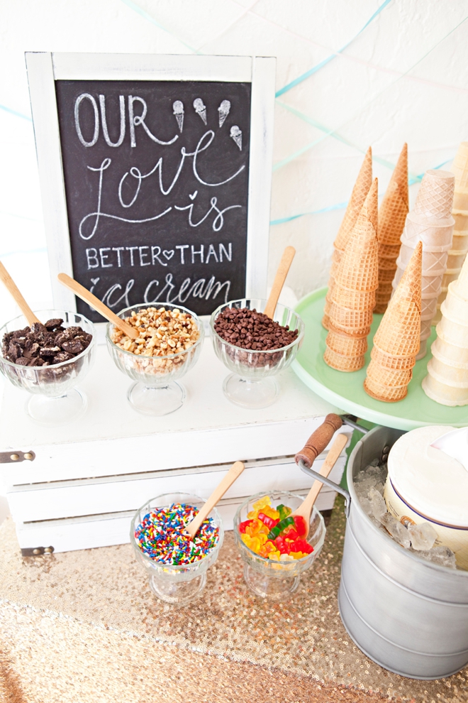 Diy wedding ice cream bar