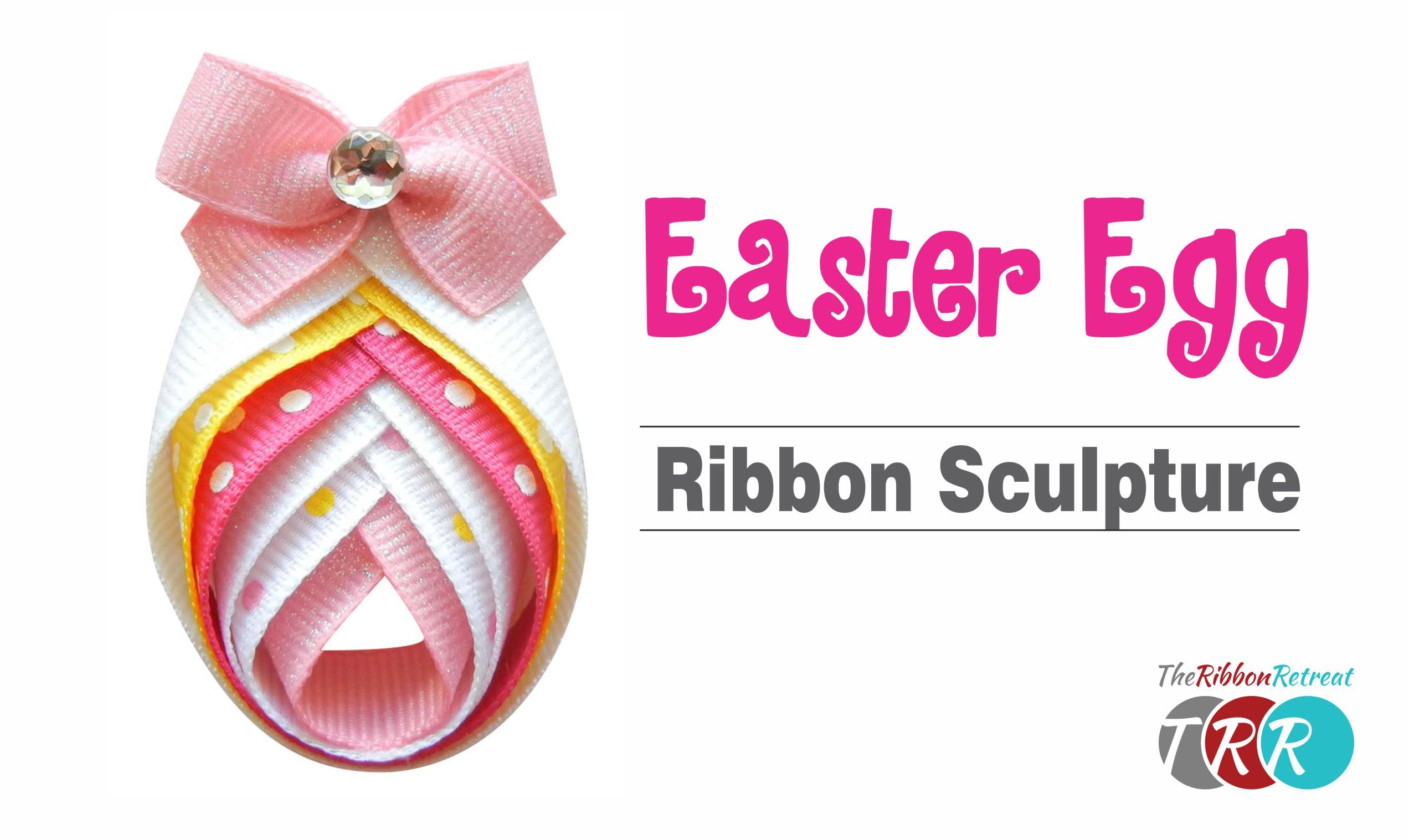 Easter egg ribbon sculpture