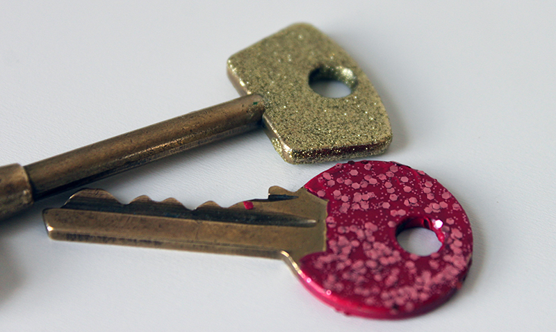 Glitter keys