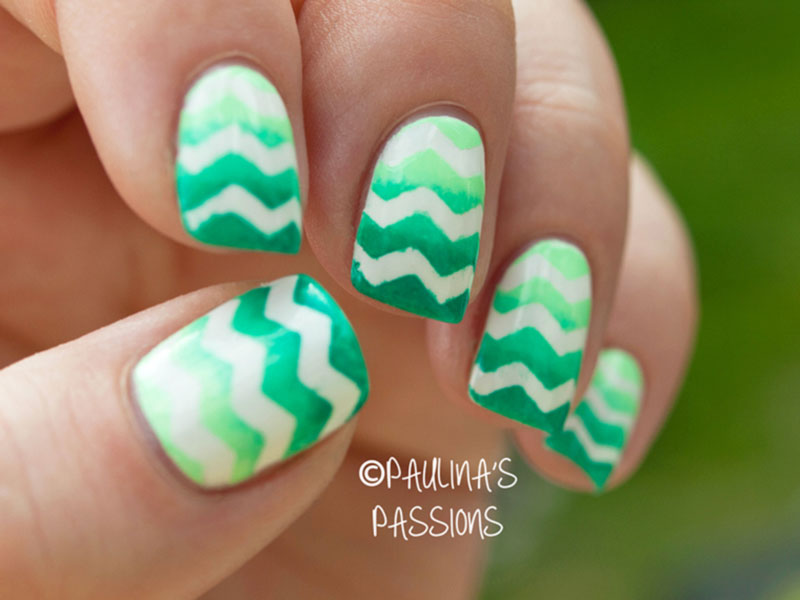 Green gradient chevron