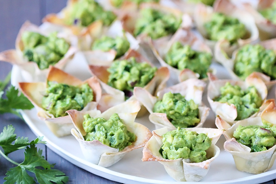 St. Patrick's Day Appetizers - Guacamole Cups