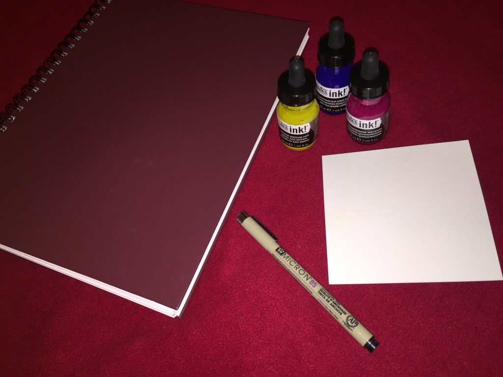 Ink paintings for fun and relaxation materials