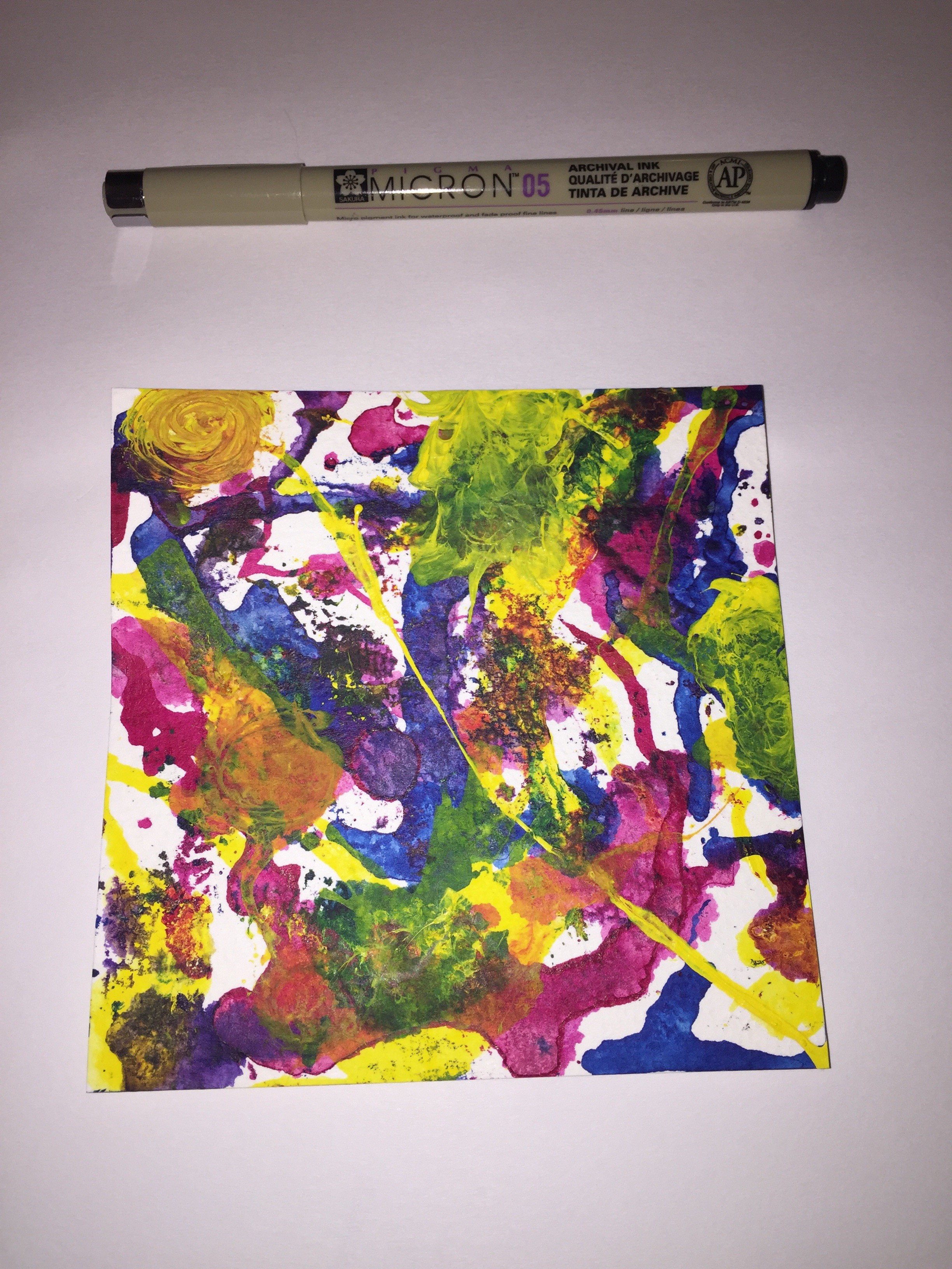 Ink paintings for fun and relaxation dry