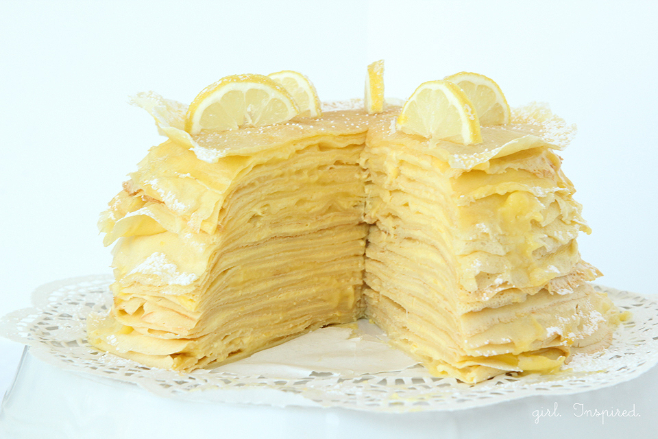 Lemon crepe cake