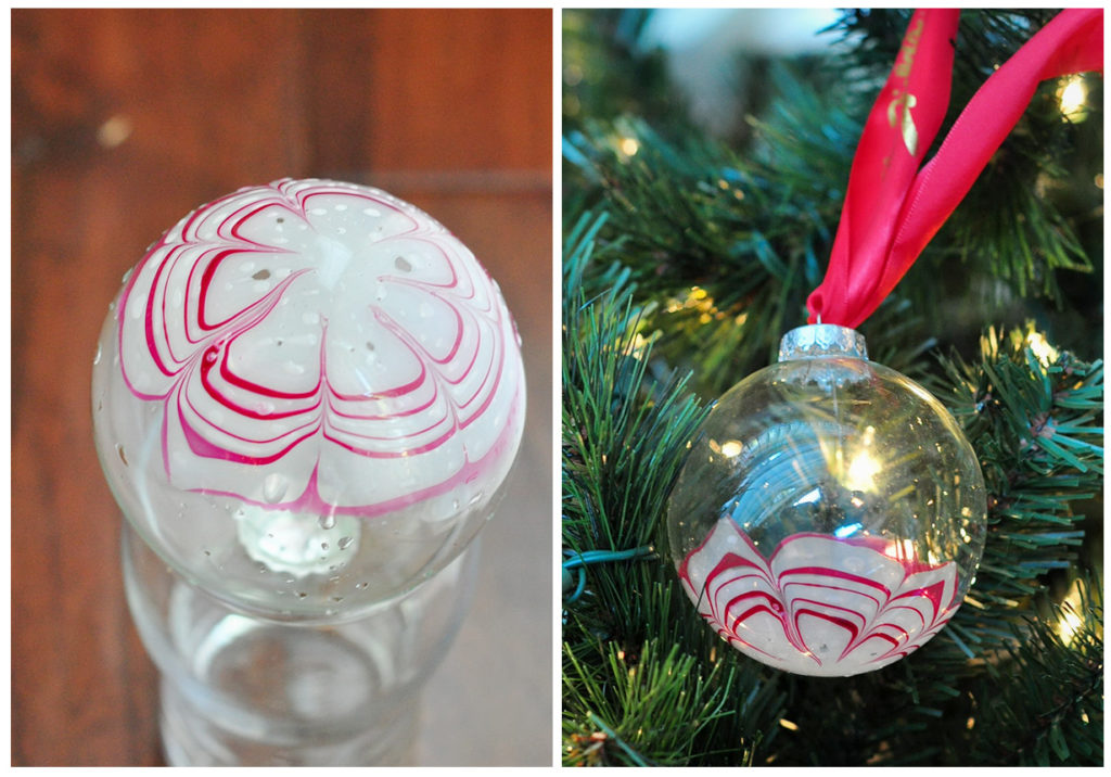 Marbled christmas ornament