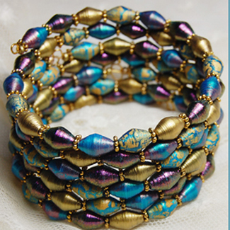 Paper bead bracelet