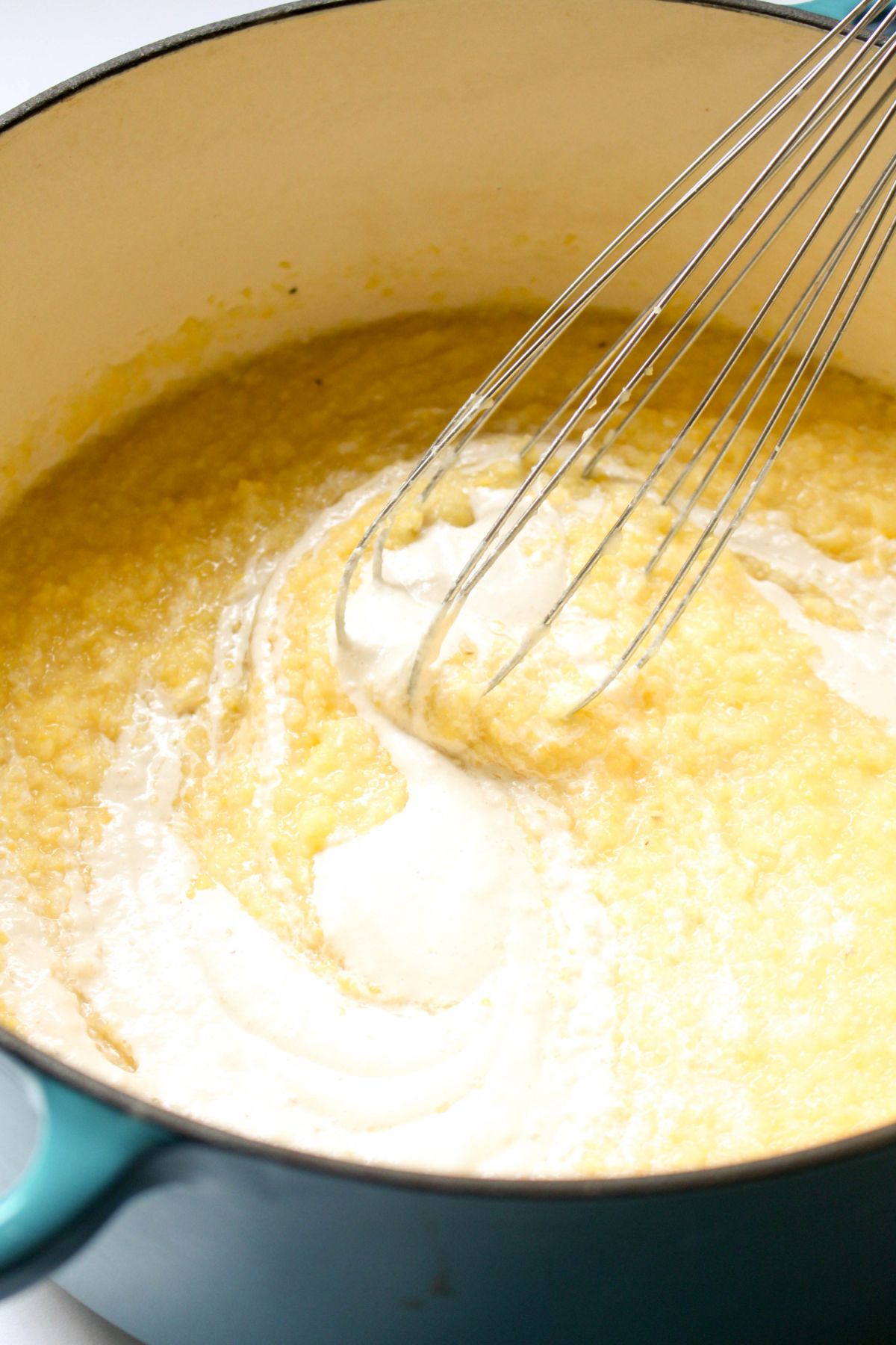 Polenta With Mushroom Ragout And Dairy Free Cream Sauce Step 4
