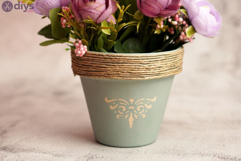 Rustic painted pot