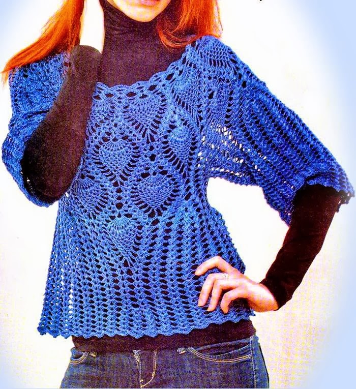 Crochet lace sweater clearance pattern