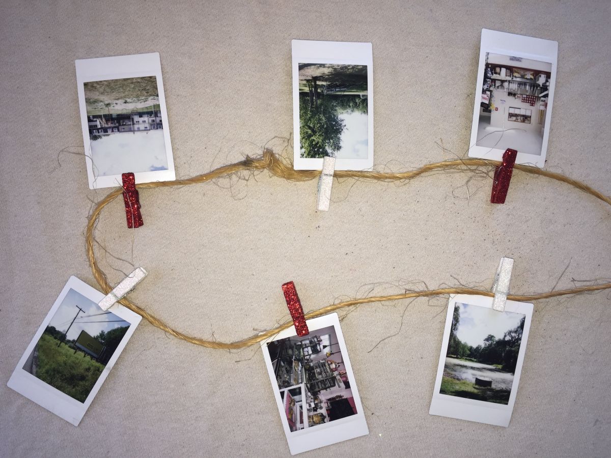 String and clothes pins photos
