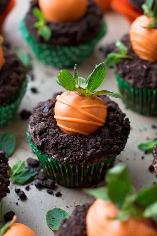 Carrot patch cupcakes