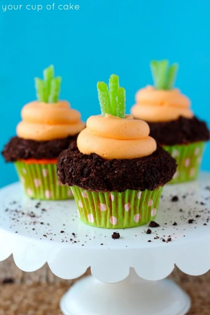 Garden carrot cupcakes
