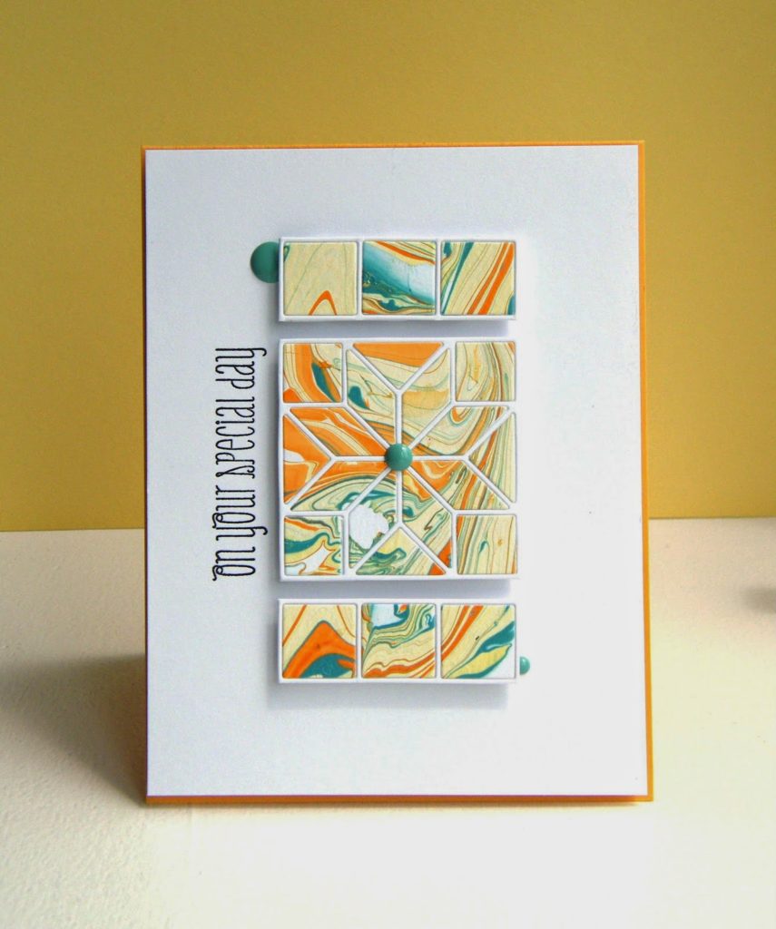 Marbled greeting cards