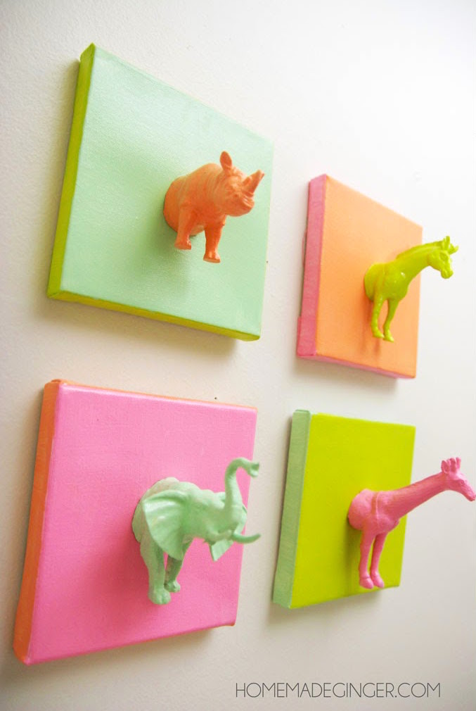 Min animal canvases diy