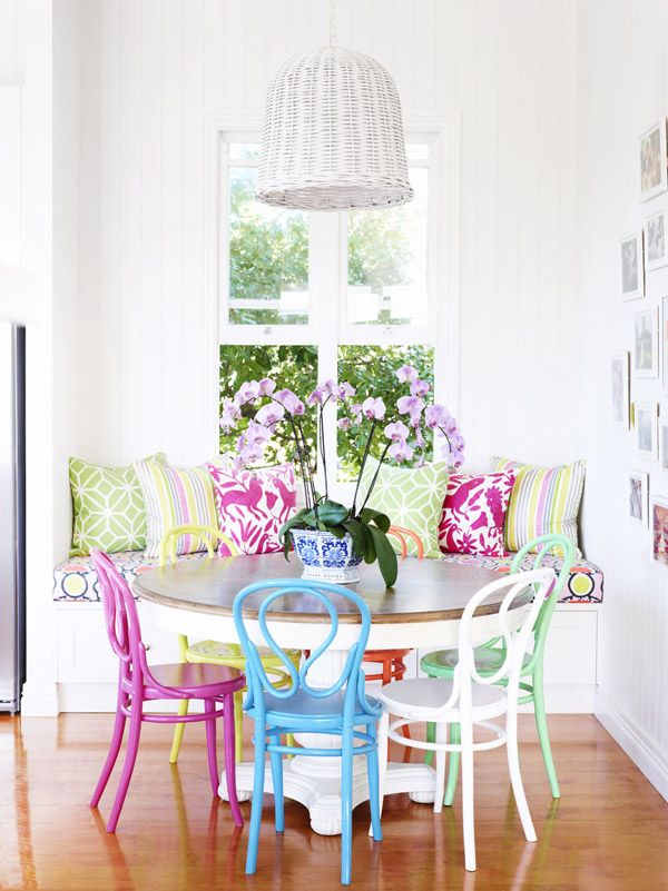 Multicolored chairs - Spring Kitchen Decor Ideas