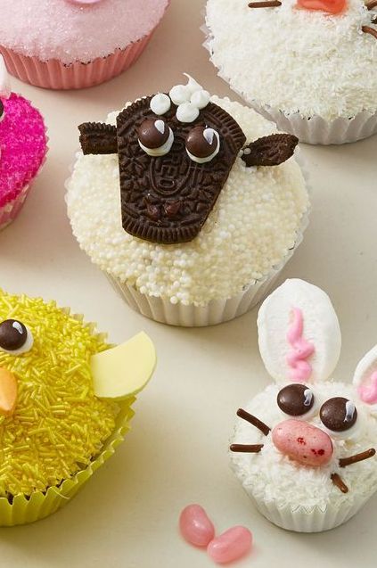 Spring animal cupcakes