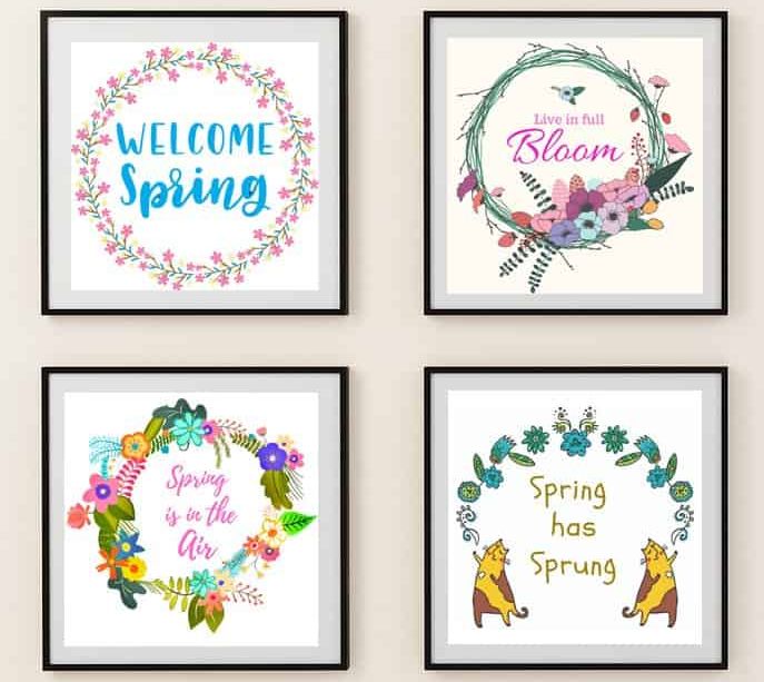 Printable Wall Art - Welcome Spring Quotes