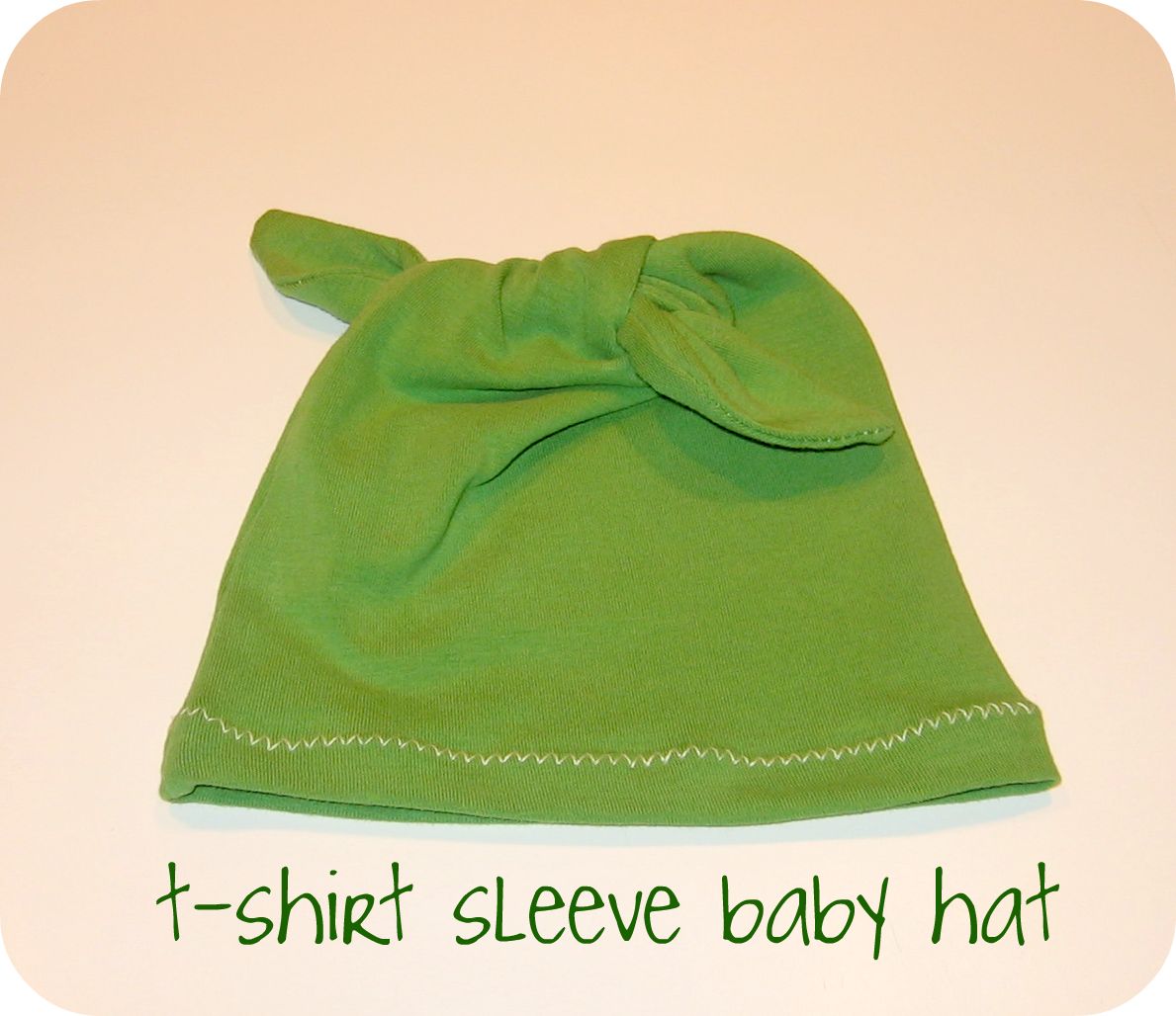 Tshirt sleeve baby hat