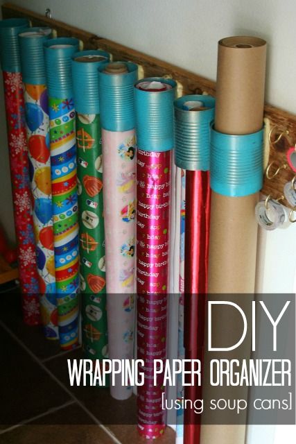 Wrapping paper organizer