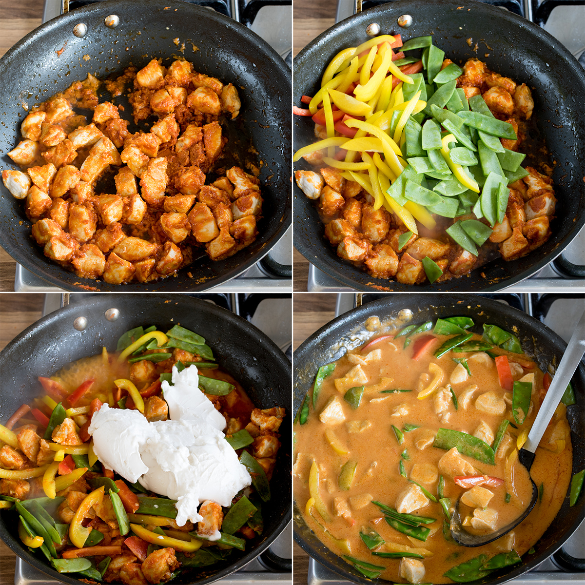 20 minute red thai curry step 2 collage