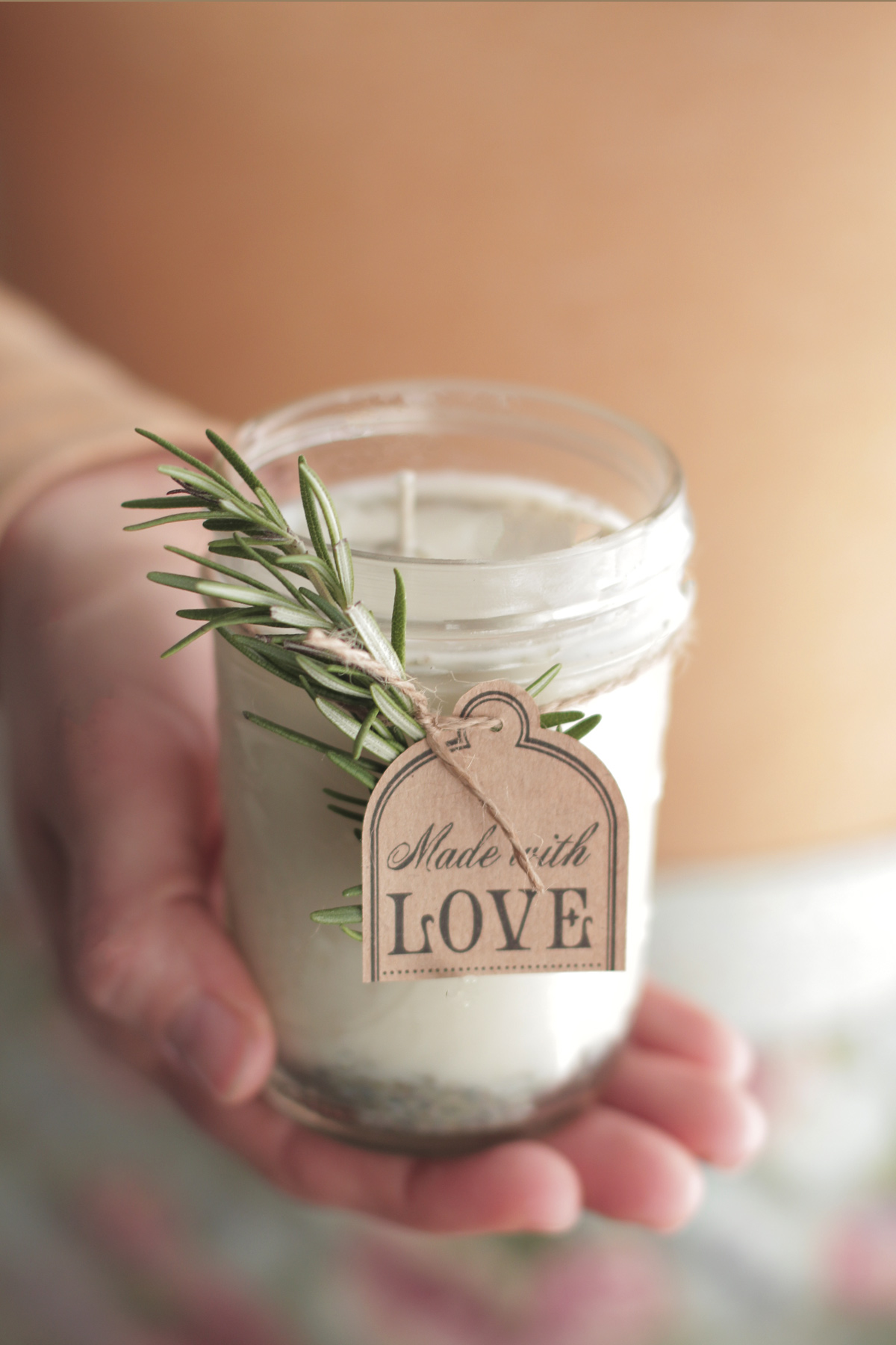 24 lavender rosemary candle