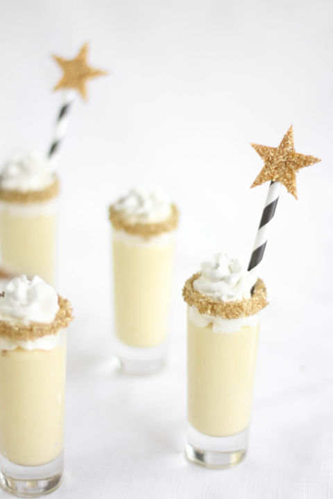 Champagne chantilly shooter dessert