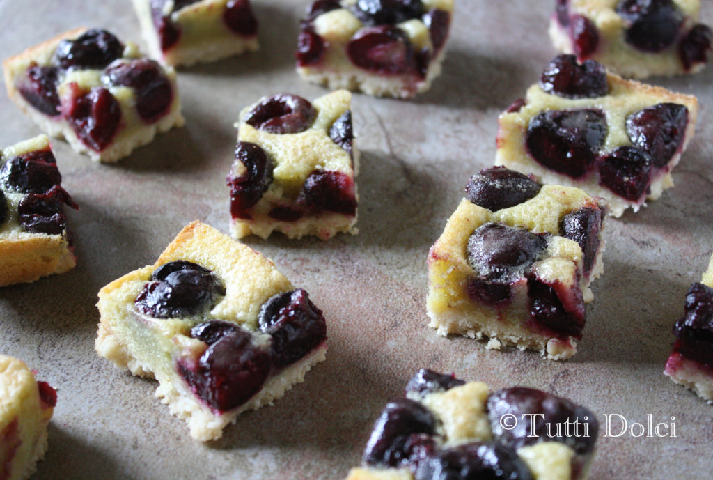 Cherry brown butter bars