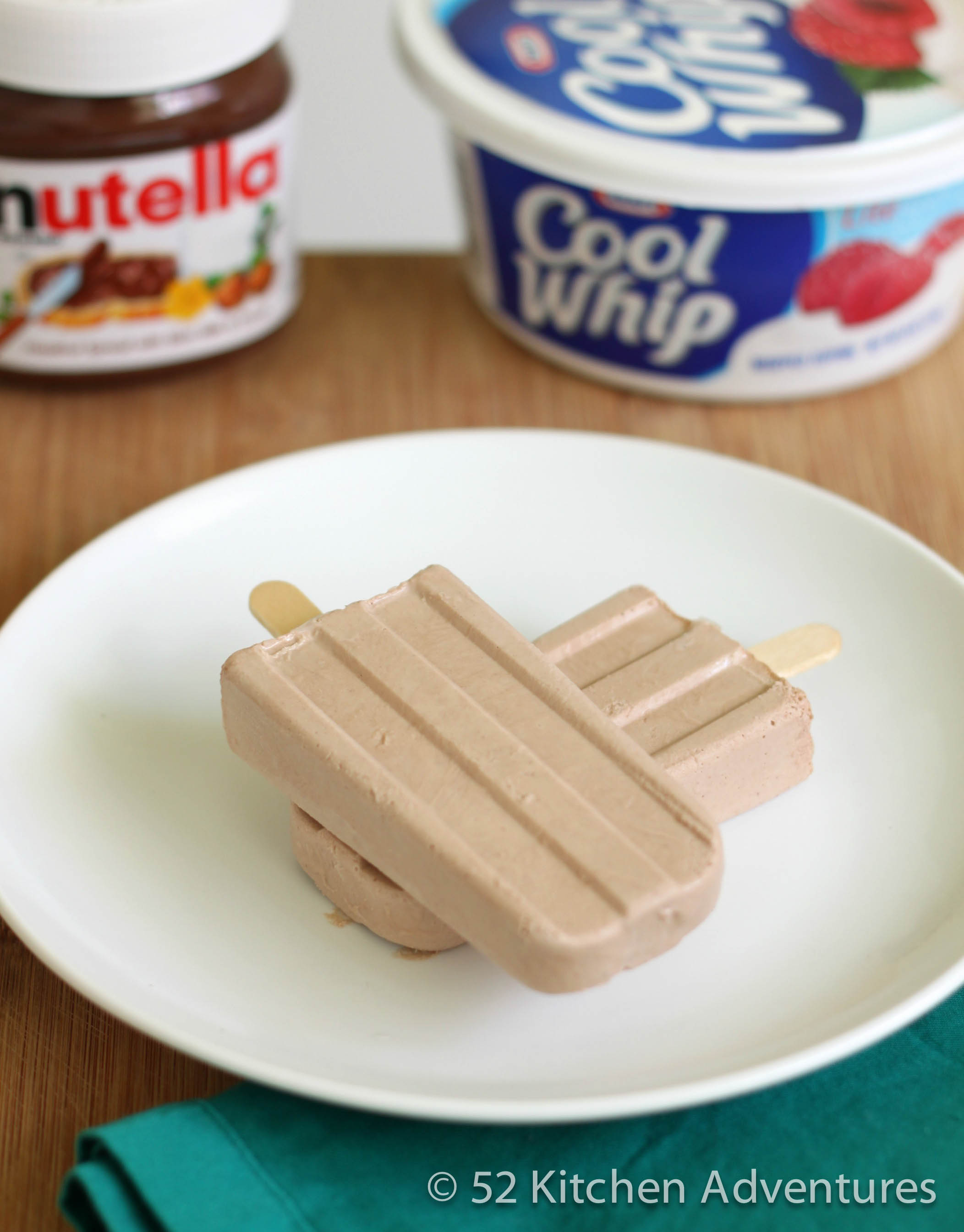 Creamy nutella popsicles plate